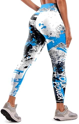 レッグウェア JANSOLVIEASSEMBLY leggings Litmus ZJLNA Women's Sports Leggings Graffiti Splash Print Fashion